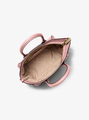 Sac pour femme I Satchel I Sac à main I Sac à bandoulière I Modèle : AVRIL I Rosé I 30 x 20 x 12 cm (l x H x P) I Logo MK I Matelassé I Sac pour femme