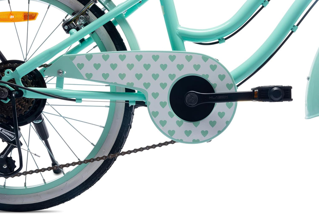 Heart Bike Vélo pour Une Fille 20 Pouces, Vélo Enfant 6-10 Ans, 6 Vitesses Shimano, vélo d'enfant Ans Hauteur réglable