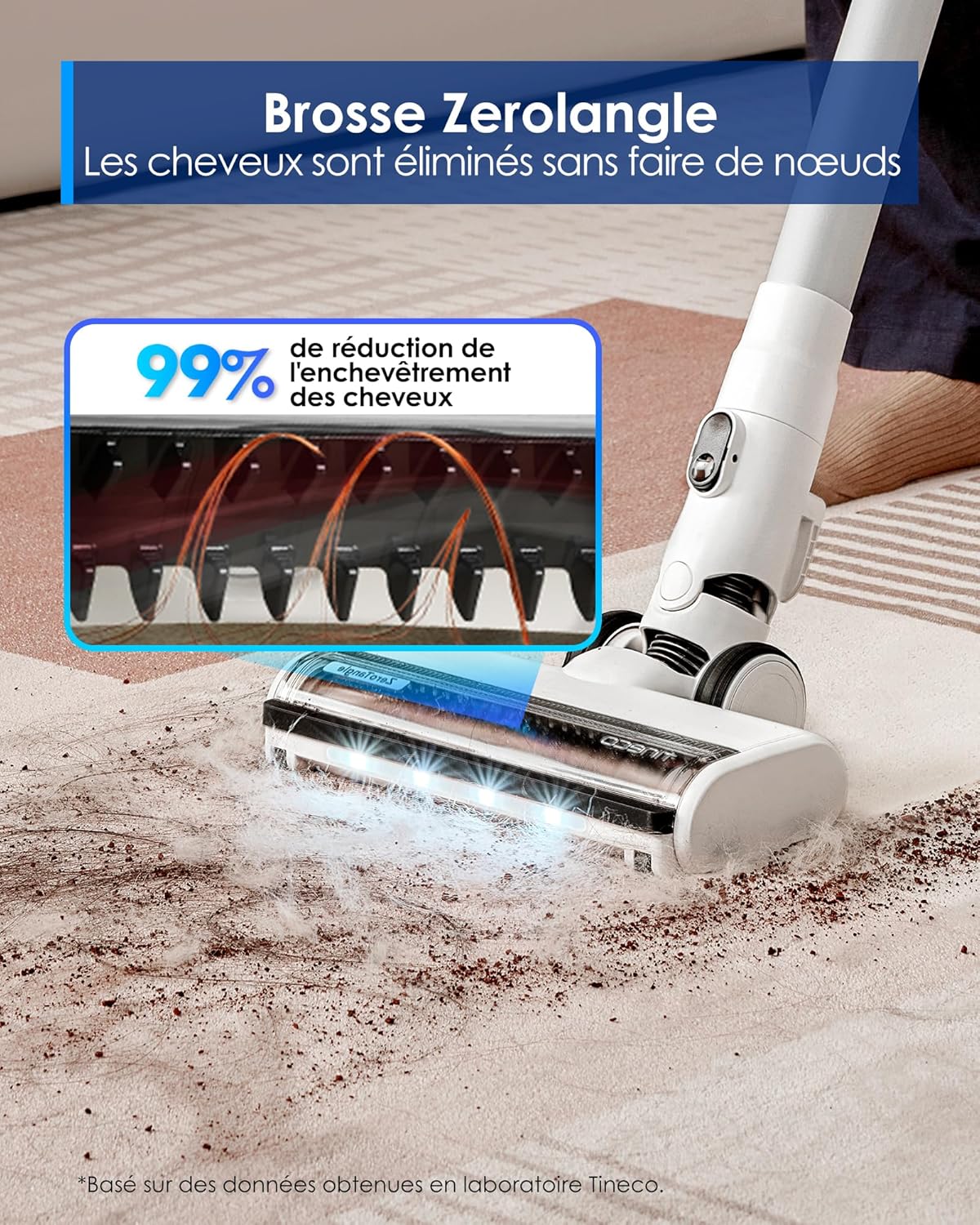 Tineco Floor One Switch S6 Nettoyeur de Sol, Aspirateur Laveur sans Fil 5-en-1, Séchage Flash en 5 Min, Auto-Nettoyage, Brosse ZeroTangle, Nettoyage Angles des 2 côtés