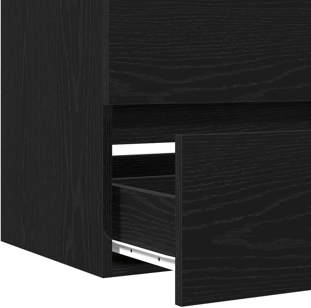 BOWEKAM Meubles, ensembles de meubles, ensembles de meubles de salle de bain, évier en chêne noir, 100 x 38,5 x 45 cm, bois d'ingénierie