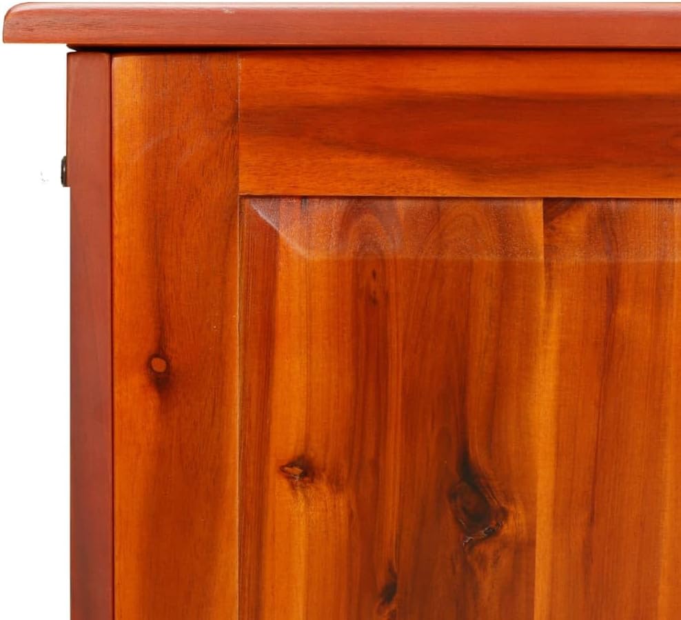 vidaXL Coffre de Rangement avec Couvercle, Boîte à Jouets, Armoire de Rangement, Organisateur de Salon Couloir, Marron Bois Massif d'Acacia