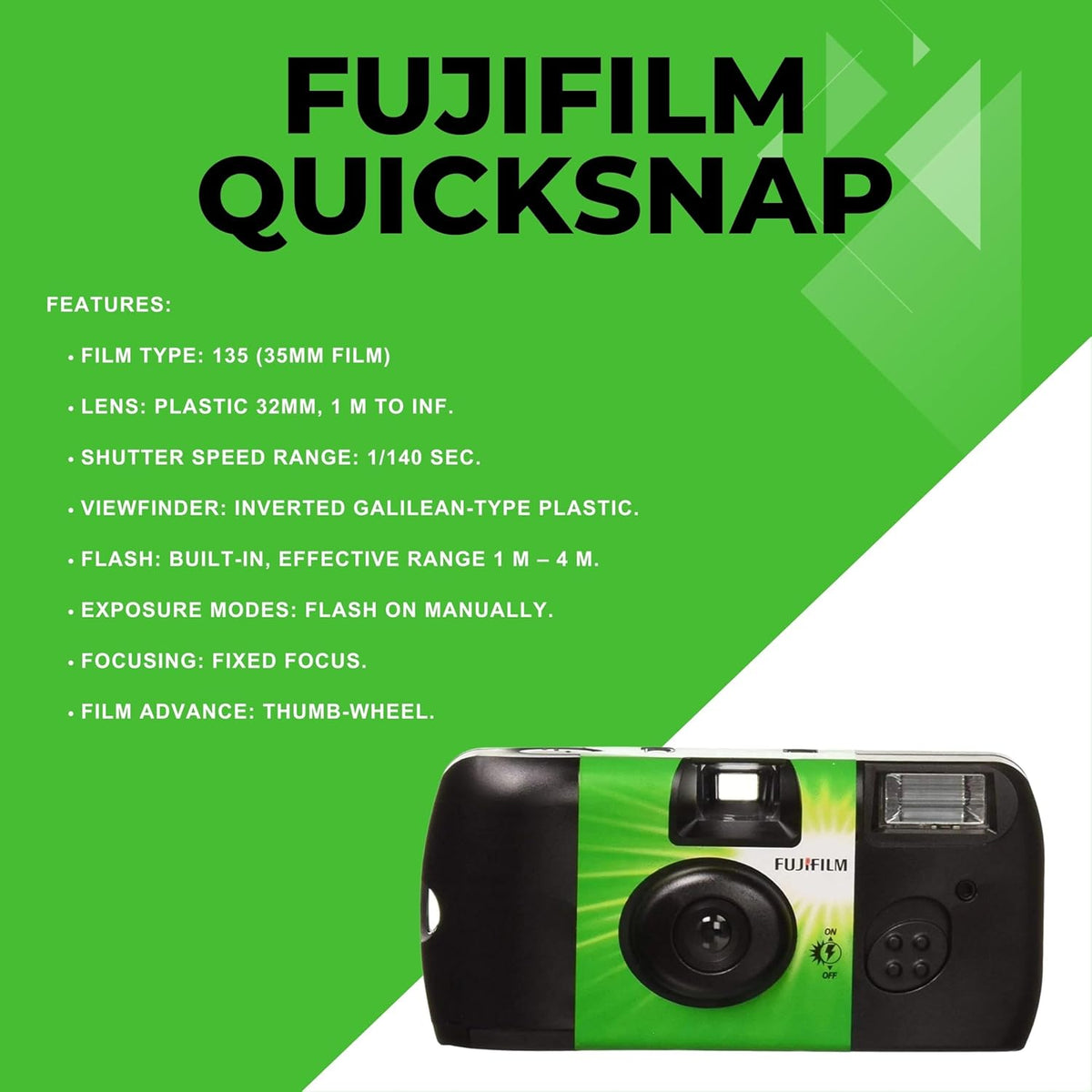 Lot de 10 Appareils Photo Jetables Argentique Fujifilm Quicksnap, Idéal pour Mariage, avec Carte d'Astuces Clikoze à Usage Unique