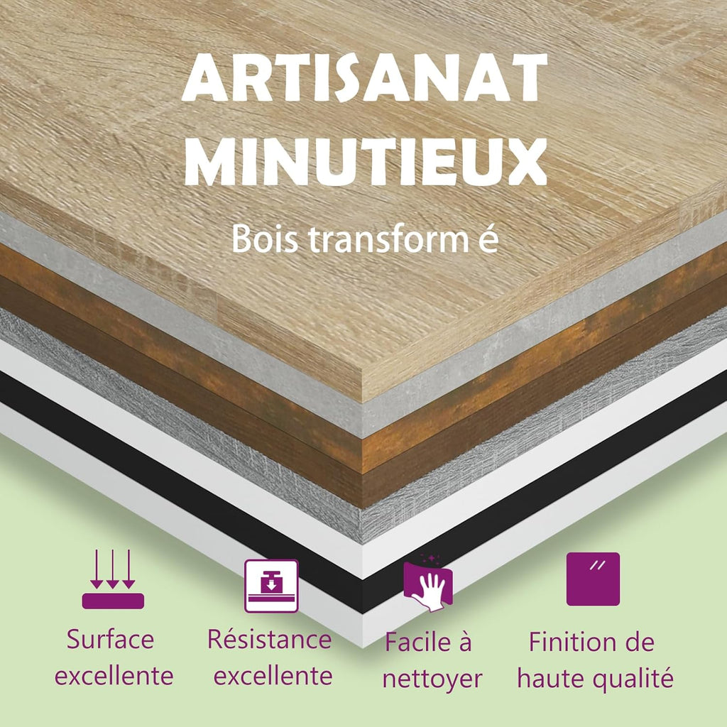 vidaXL Armoire Vitrine, Meuble de Rangement avec Compartiment, Étagère de Salon Salle de Séjour Chambre Intérieur, Chêne Sonoma Bois d'Ingénierie