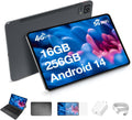 Weelikeit Tablette Android 14 2K FHD 12 Pouces avec Clavier, 4G LTE Double SIM, 16Go RAM + 256Go ROM, Charge Rapide 20W, 8000 mAh/GPS/GMS/OTG/Gris
