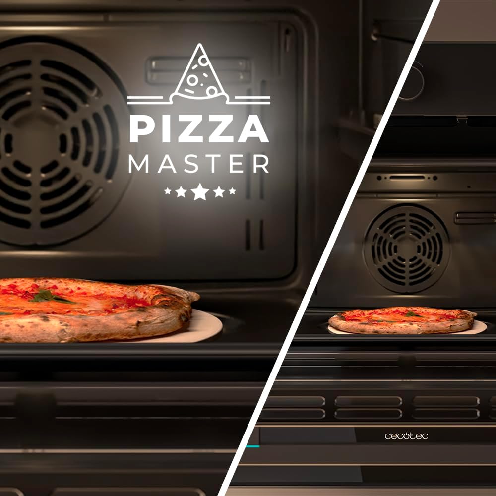 Cecotec Four Encastrable Bolero Hexa AF314500 Glass Black A de 53 L. Fonction Friteuse, 2900W, 11 Fonctions, Airfryer Master, Pizza Master, Faible Consommation, Nettoyage Facile