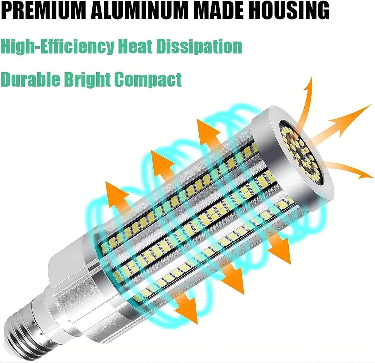 ZFFOZZ Ampoule LED 24000 Lumens, Culot E39 E40, 240W, Lumière du Jour 5000K, Équivalent 1000 Watts, Super Lumineuse.(Cool White,E40-200W)