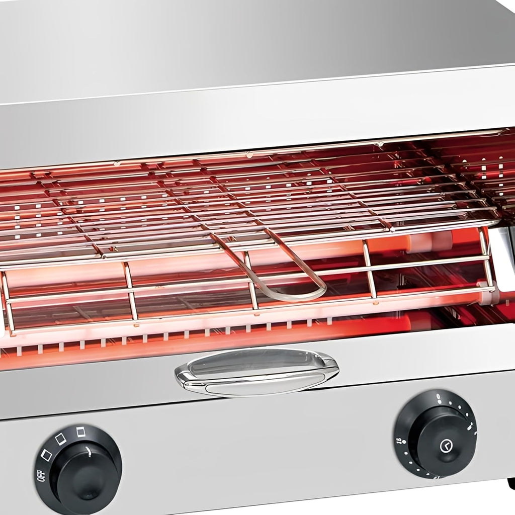 MBH - Grille-pain industriel électrique 1 étage en INOX pour l'HÔTELLERIE. Four grille-pain professionnel pour bars et restaurants.
