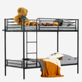Meuble Cosy Lit superposé 2 Personnes Cadre de Lits 90x190cm en métal pour Enfant Chambre à Coucher Maison