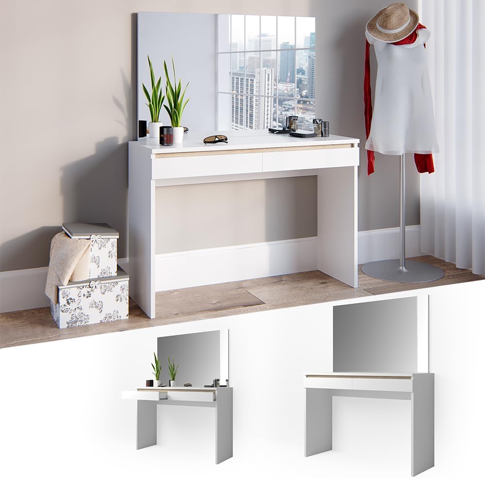 Vicco Coiffeuse Emma, Blanc, 120 cm