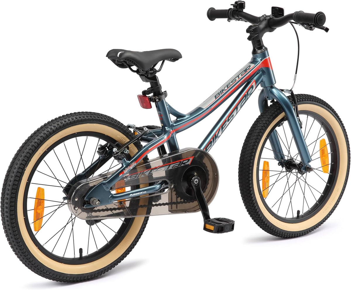 BIKESTAR Vélo Enfant en Aluminium, Garcons et Filles de 5 Ans | Bicyclette de Montagne VTT 18 Pouces avec Freins en V | Vert