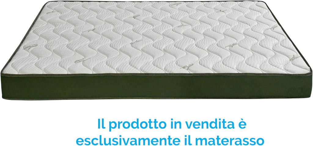 Nuvole di Sonno - Matelas matrimonial Nettuno pour canapé-lit escamotable en mousse hypoallergénique, revêtement en aloe vera, ergonomique (H 17, 140 x 190 cm)