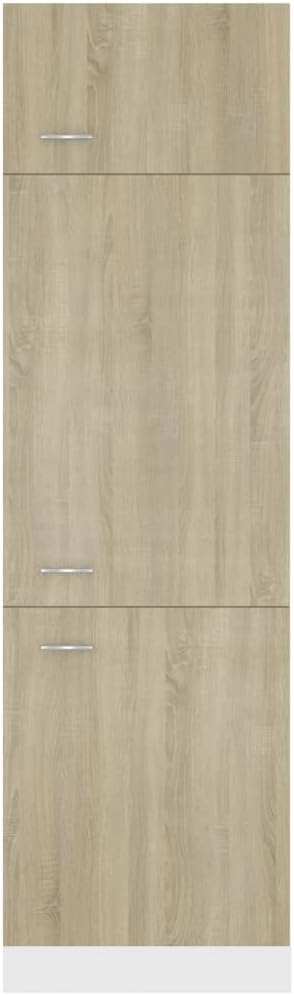 vidaXL Armoire de Réfrigérateur, Meuble de Cuisine avec Étagère, Armoire de Rangement Salle à Manger Intérieur, Chêne Sonoma Bois d'Ingénierie