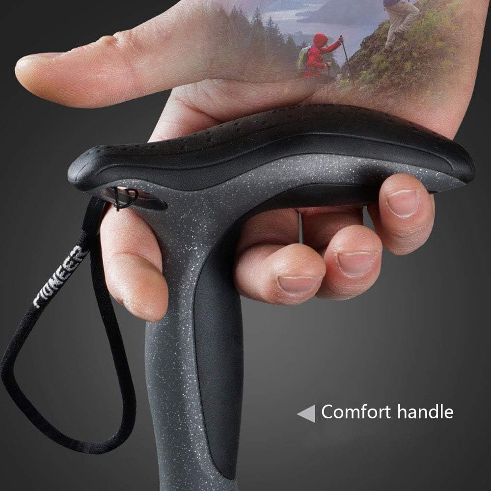 NATWEE Poignée télescopique Ergonomique réglable avec système Anti-Choc à Verrouillage Rapide Bâtons de randonnée pour randonnée, Trekking, Camping, Voyage, 2 pièces It's So Kind of You