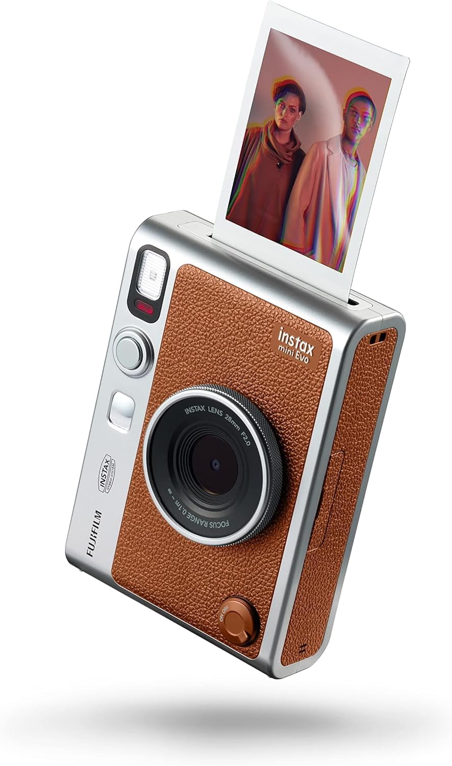 instax Mini Evo Marron Appareil Photo et imprimante avec écran LCD de 2,7 Pouces et Fujifilm instax - Twin Films pour Mini - 86 x 54 mm - 10 Feuilles x 2 Paquets 20 Feuilles