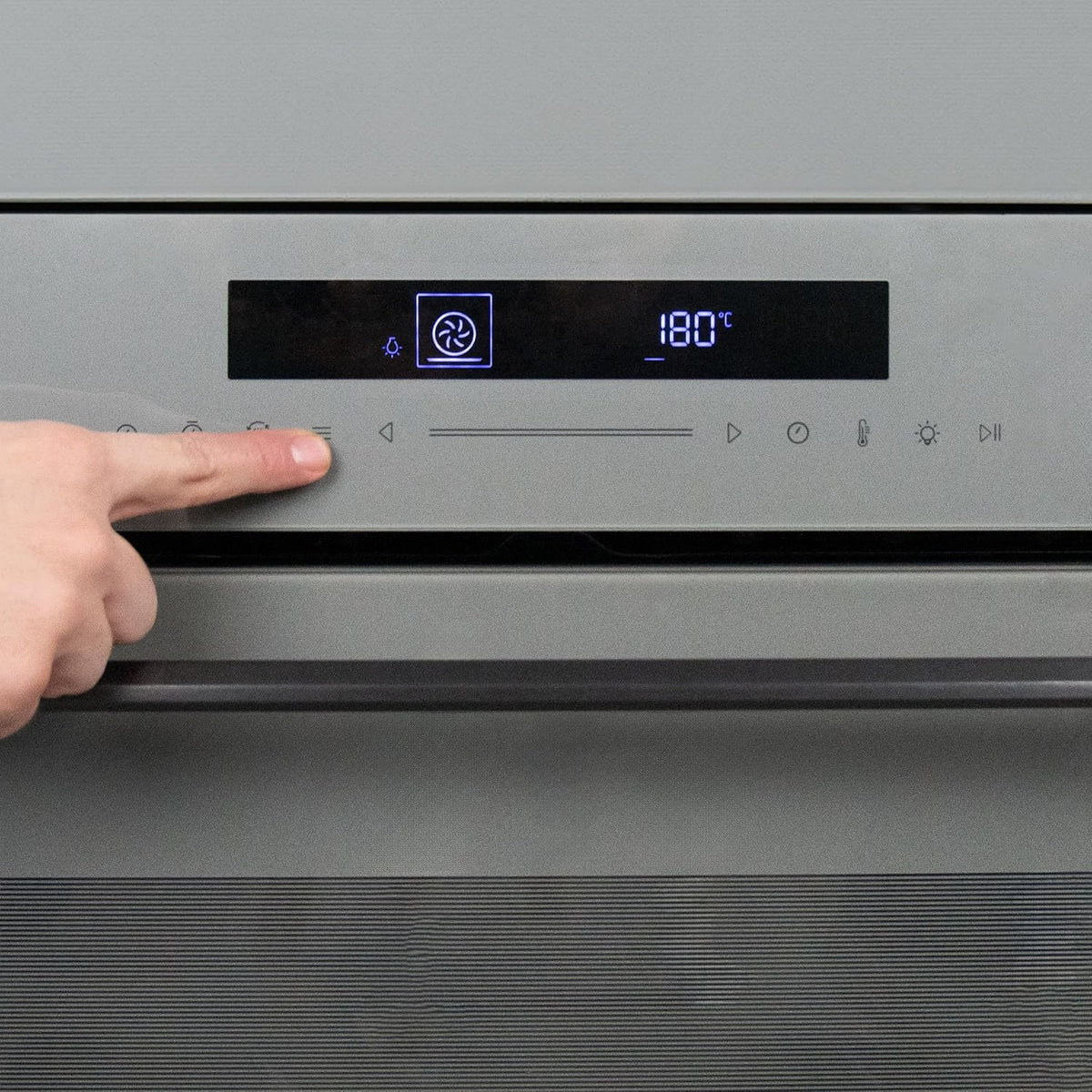 Cecotec Four Encastrable 60cm Bolero Hexa SM406000 Glass Grey A+. 2900W, 72L, 12 Fonctions avec Steak Master, Pizza Master, Steam Assist, Steam EasyClean, Mode Eco et Décongélation, Electronic Timer