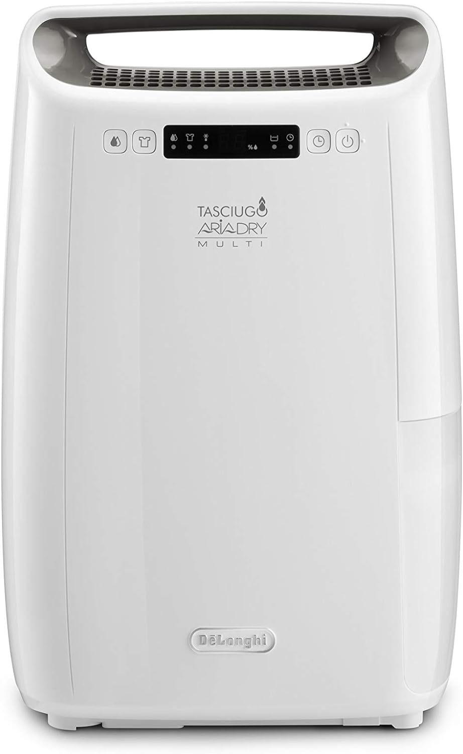 De'Longhi Tasciugo AriaDry Multi Déshumidificateur DEXD214RF, Déshumidificateur Portable avec Filtration à 3 Actions, Fonction Séchage, Déshumidification 14L/Jour, R290, Réservoir Amovible, Blanc