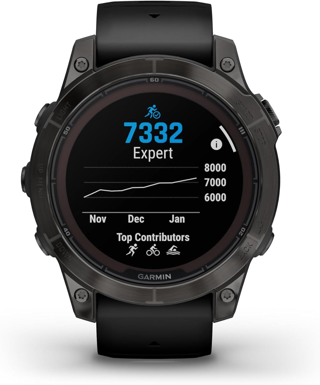 fēnix 7 Pro, Solar - Montre GPS Multisports connectée – Gray avec Bracelet Noir – Boîtier 47 mm (Reconditionné)