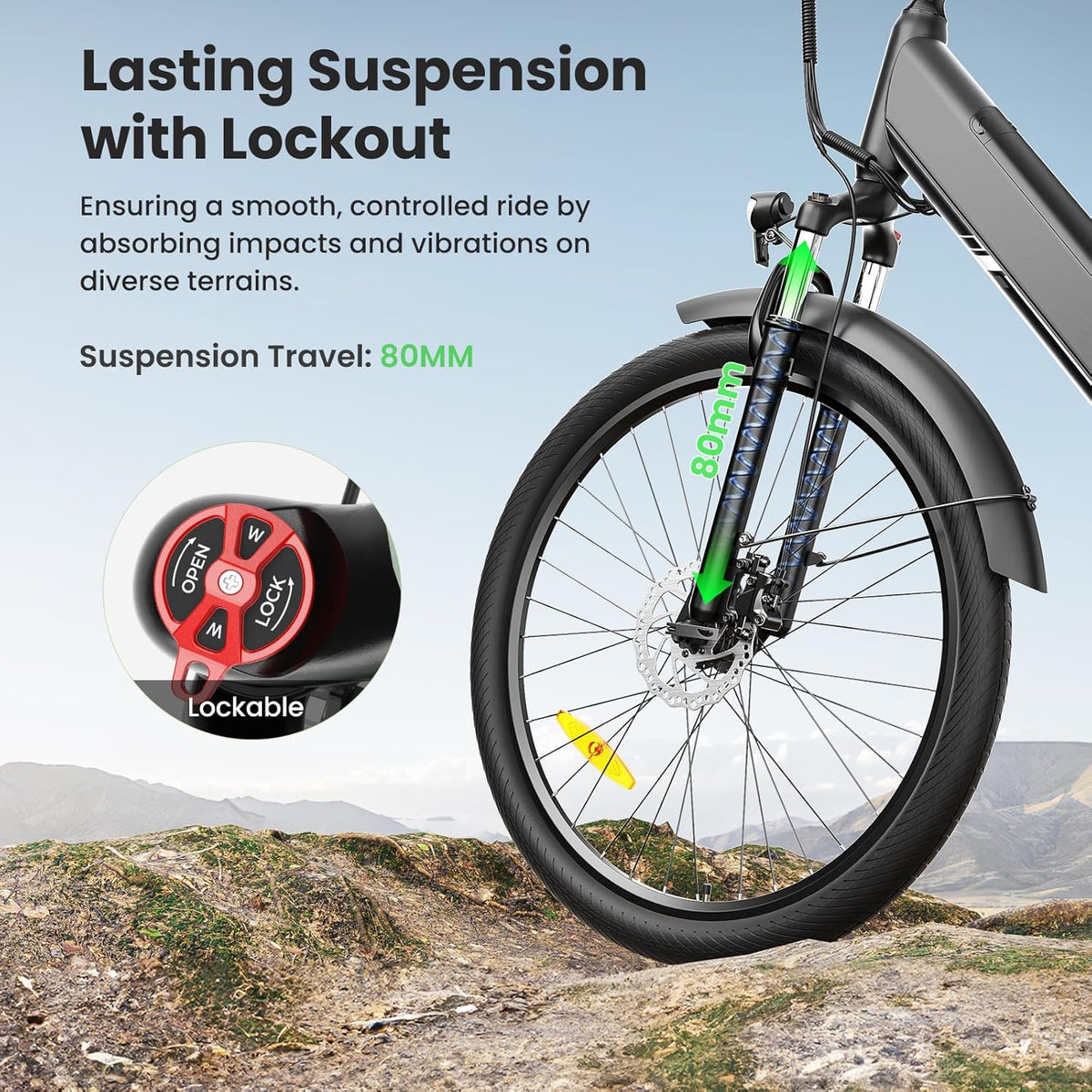 Touroll Vélo électrique J1 Pro, Vélo Électrique Adulte 100km Autonomie, Freins Disque Hydraulique, Batterie 36V 15.6Ah Amovible, 250W VTC Electrique Homme Femme