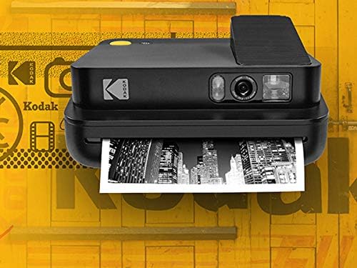 KODAK SMILE Classic, appareil photo numérique avec Bluetooth Noir images de 16 mp, 35 impressions par charge - Comprend : papier photo ZINK de 3,5 x 4,25 pouces, Cadres autocollants