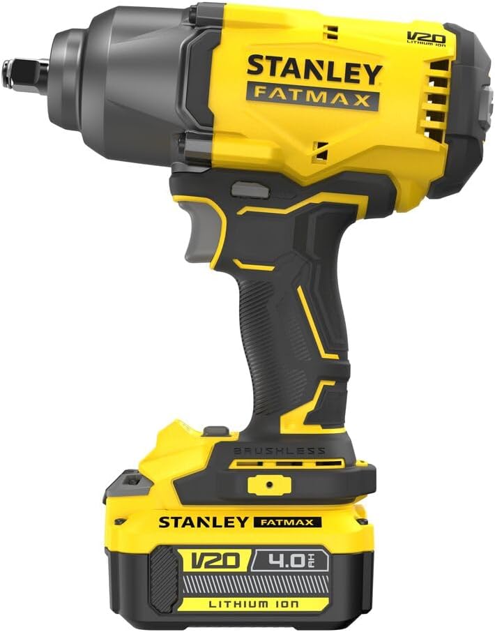 Boulonneuse a chocs - STANLEY FATMAX V20 - SFMCF940M1-QW - 1/2 Brushless 950 Nm - Lithium 18V - 1 Batterie 4Ah