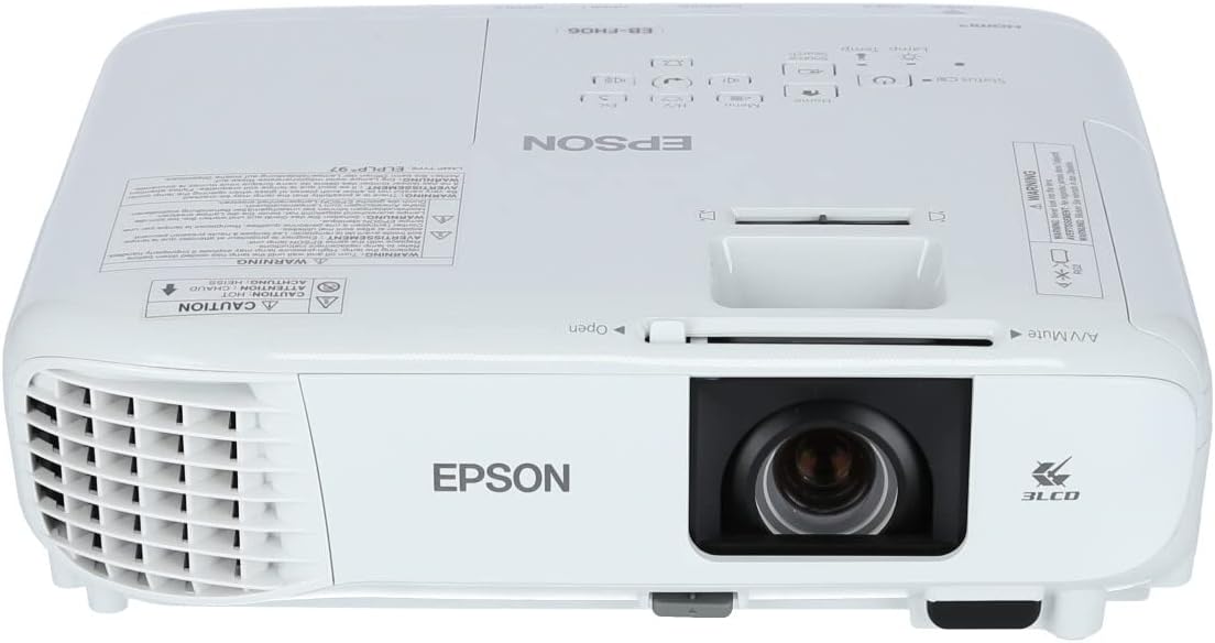 EB-FH06 Projecteur 3LCD Full HD 1920 x 1080p, 3500 lumens de luminosité blanche et couleur, rapport de contraste 16 000:1, Wi-Fi en option, HDMI)