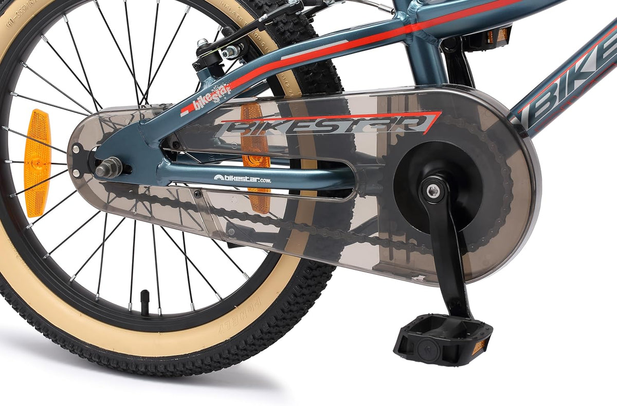 BIKESTAR Vélo Enfant en Aluminium, Garcons et Filles de 5 Ans | Bicyclette de Montagne VTT 18 Pouces avec Freins en V | Vert