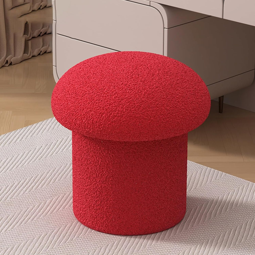 Tabouret de coiffeuse compact en forme de champignon – Design robuste et confortable pour chambre à coucher confortable, décoration élégante, sièges peu encombrants, idéal pour le maquillage et la