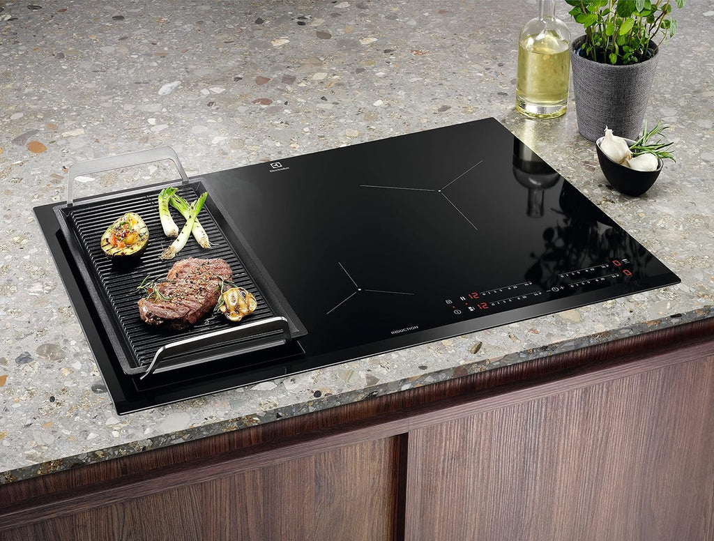 Electrolux LIL83443 Bridge 80 cm, technologie Hob2Hood et zones de cuisson flexibles, 780 x 520 mm, noir