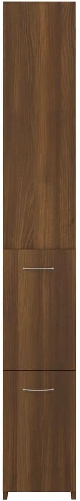 LLEZKBR Ensemble de meubles de salle de bain - Armoire de salle de bain - Chêne marron - 25 x 26,5 x 170 cm - Bois d'ingénierie