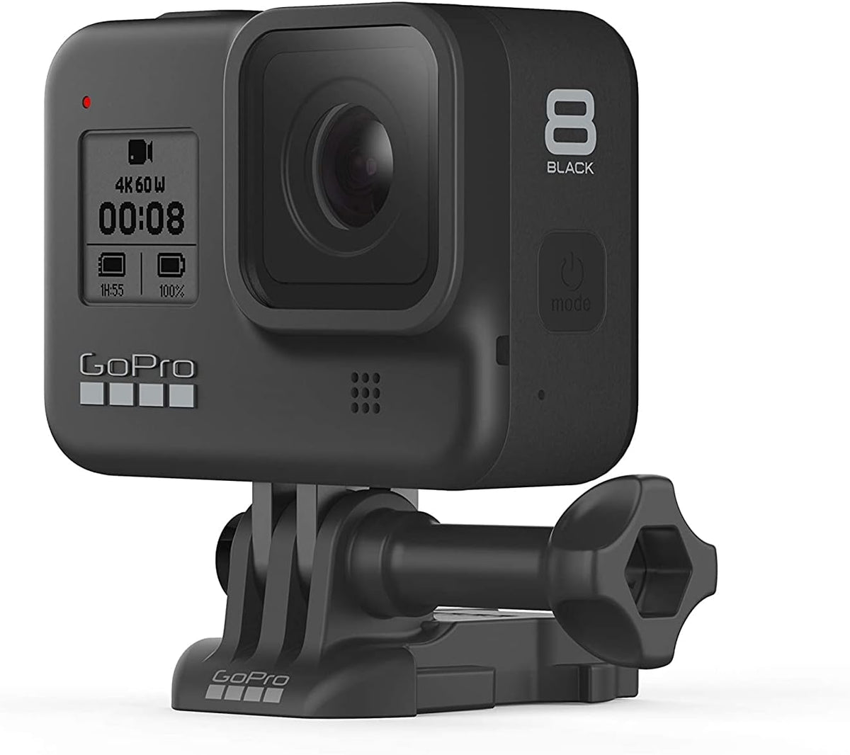 GoPro HERO8 Caméra Numérique Embarquée Étanche avec Écran Tactile, Vidéo HD 4K, Photos 12 MP, Diffusion en Direct et Stabilisation Intégrée