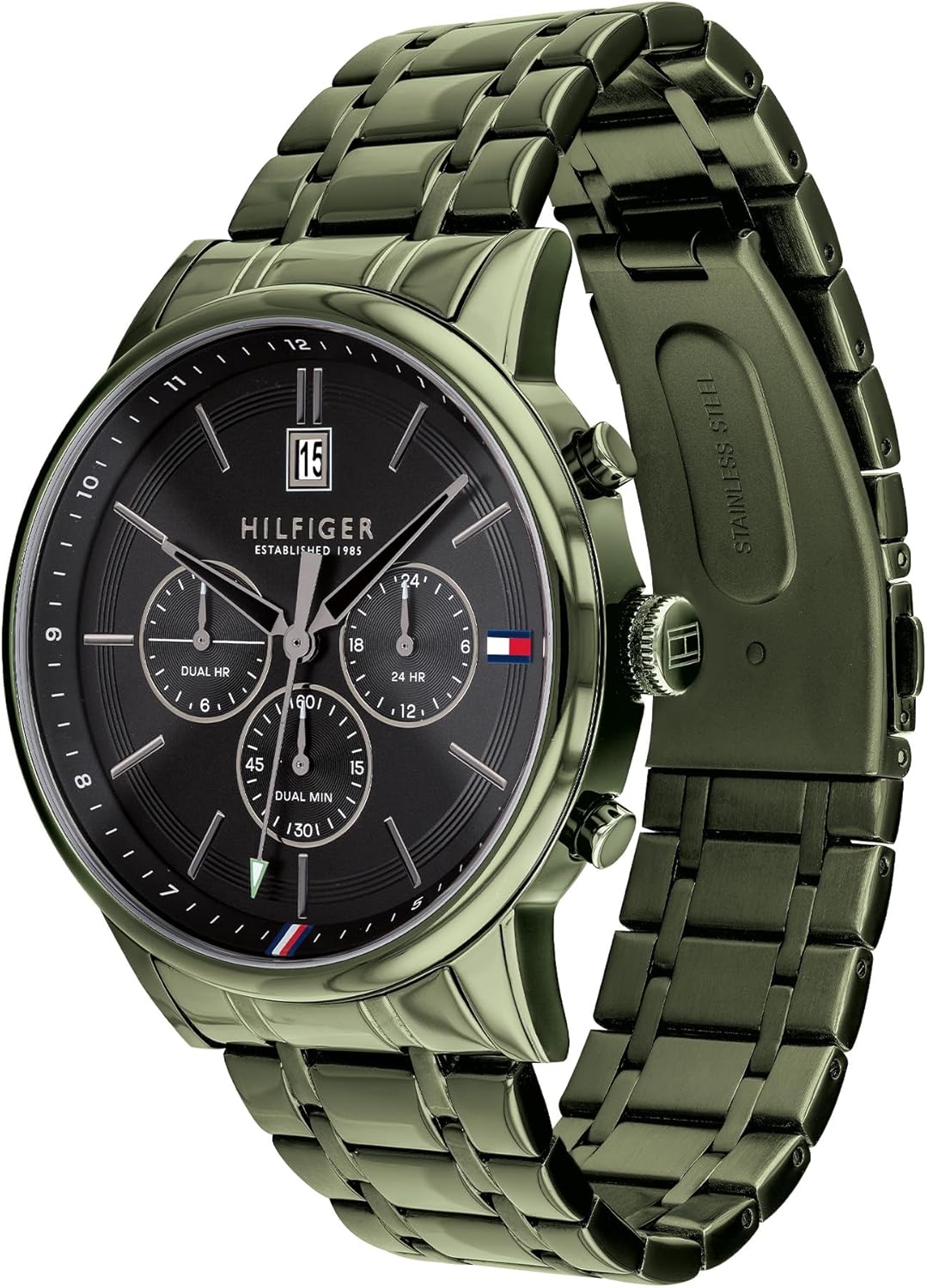 Tommy Hilfiger Montre Analogique Multifunction à Quartz pour Homme avec Bracelet en Acier Inoxydable ou en Cuir