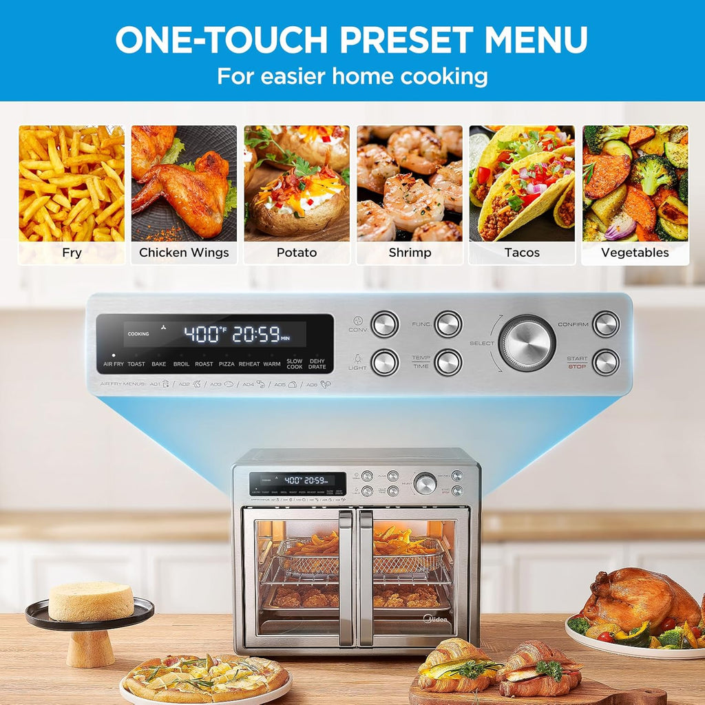 Midea Four grille-pain à porte française 26.4 litres Air fryer