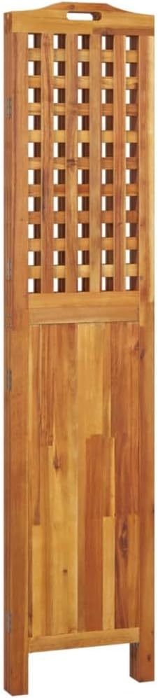 Paravent intérieur 3 Panneaux Pliables, Séparateur de pièce, Ecran d'Intimité Paravent Chambre à Coucher Maison Balcon, 121,5x2x180 cm Bois d'acacia
