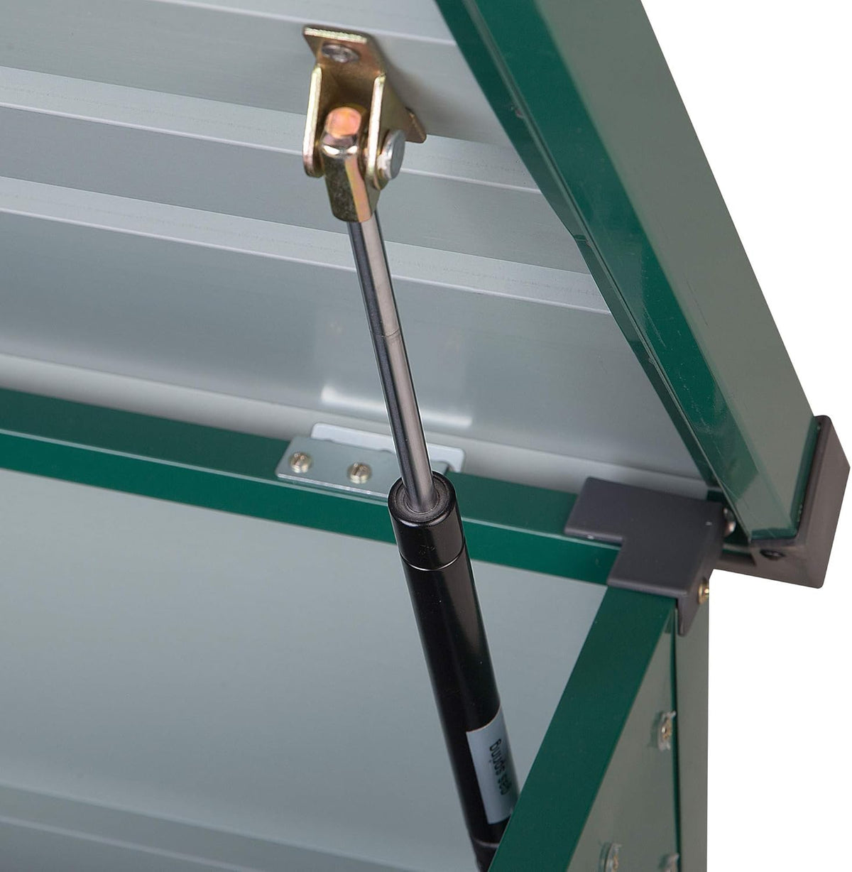 Beliani Coffre de Rangement Extérieur 132 x 62 cm 400 Litres en Acier Galvanisé Vert Idéal pour les Accessoires de Jardin Durable et Décoratif