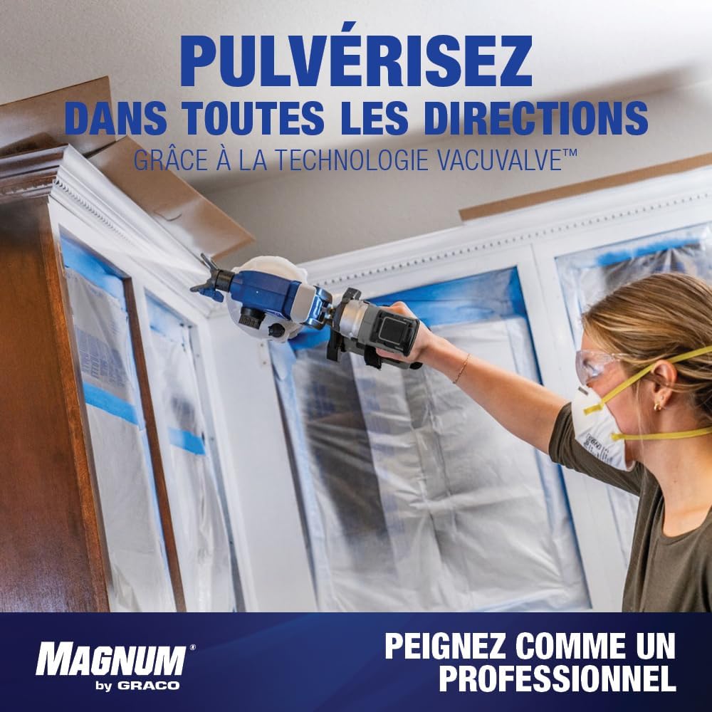 Magnum by Graco 26D361 TrueCoat 360 Cordless Connect, Pistolet à Peinture airless portatif sans Fil, pulvérisateur-perceuse, Utilisation Domestique, Petits travaux de Peinture (Pression Max. 138 Bar)