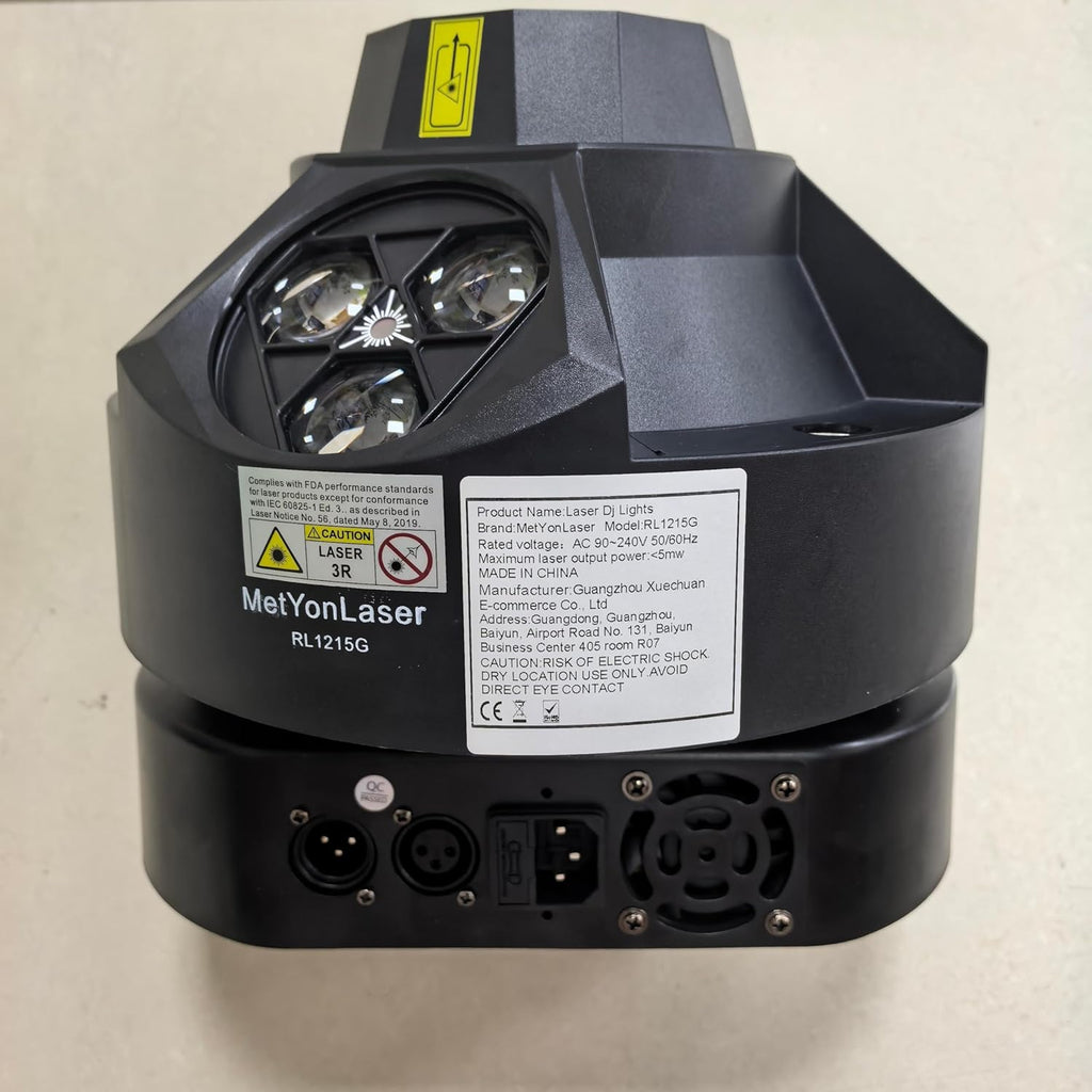 DJ Party Light, 200 W RGBW 4 en 1 LED DJ Stage Lights, DJ Lights avec rotation infinie et son activé pour mariage DJ Party et Live House