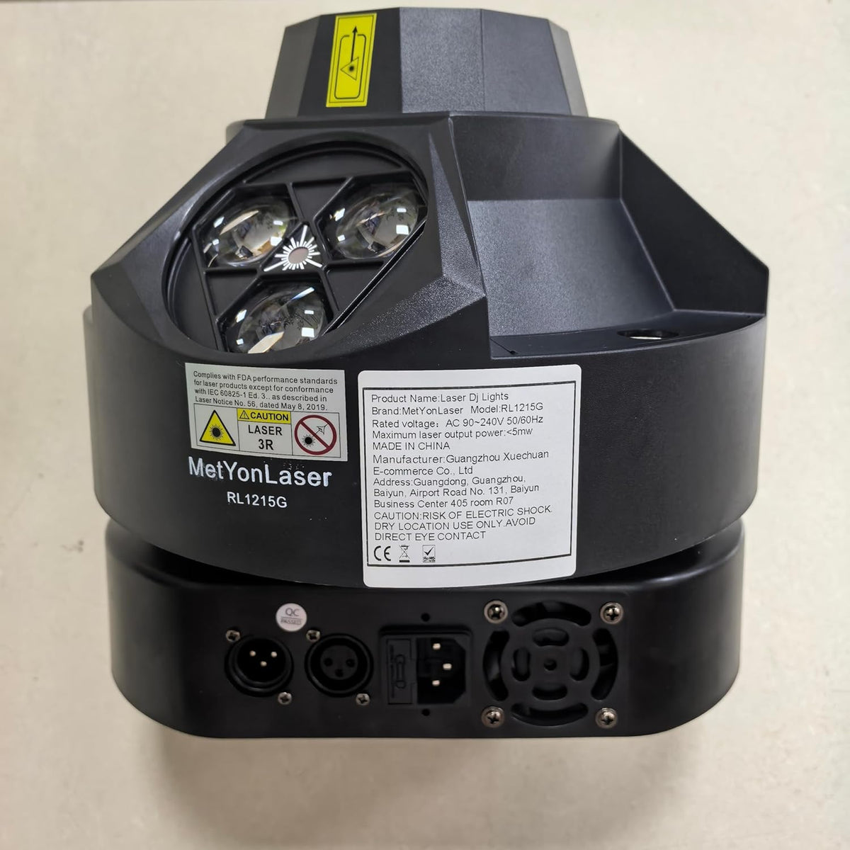 DJ Party Light, 200 W RGBW 4 en 1 LED DJ Stage Lights, DJ Lights avec rotation infinie et son activé pour mariage DJ Party et Live House