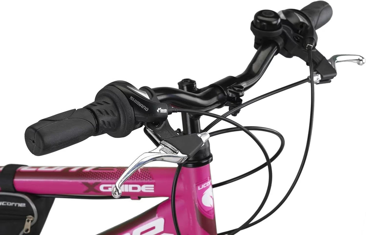 Licorne Bike Guide Vélo VTT haut de gamme pour filles, garçons, hommes et femmes Vélo avec dérailleur Shimano 21 vitesses