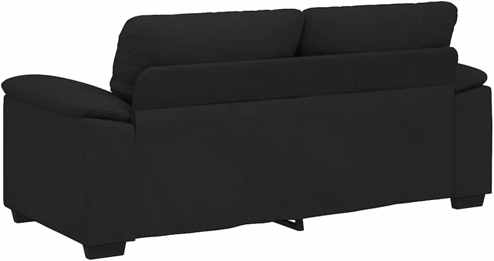vidaXL Canapé à 2 Places Noir 140 cm Tissu