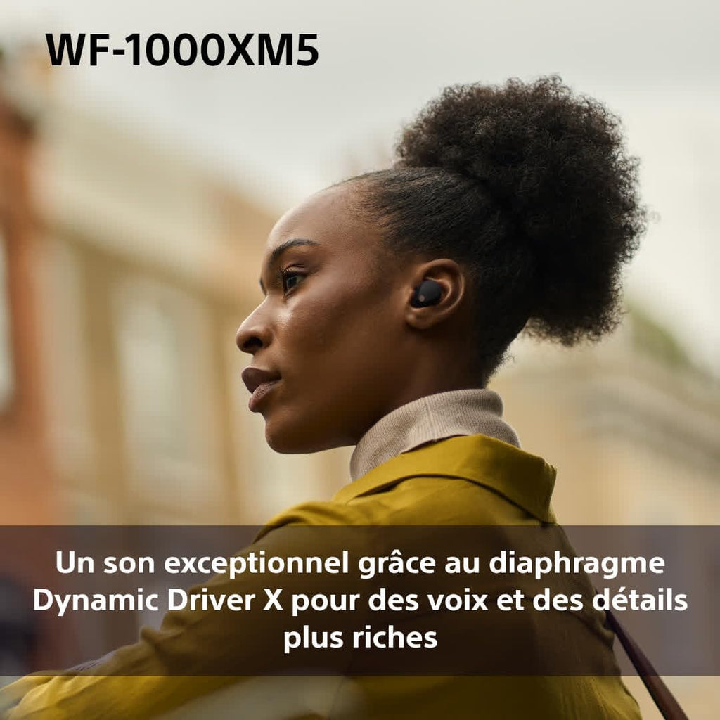 WF-1000XM5 écouteurs sans Fil à réduction de Bruit, Bluetooth, Intra-Auriculaires avec Micro, 36 Heures d'autonomie, Charge Rapide, IPX4, Compatible iOS et Android - Noir