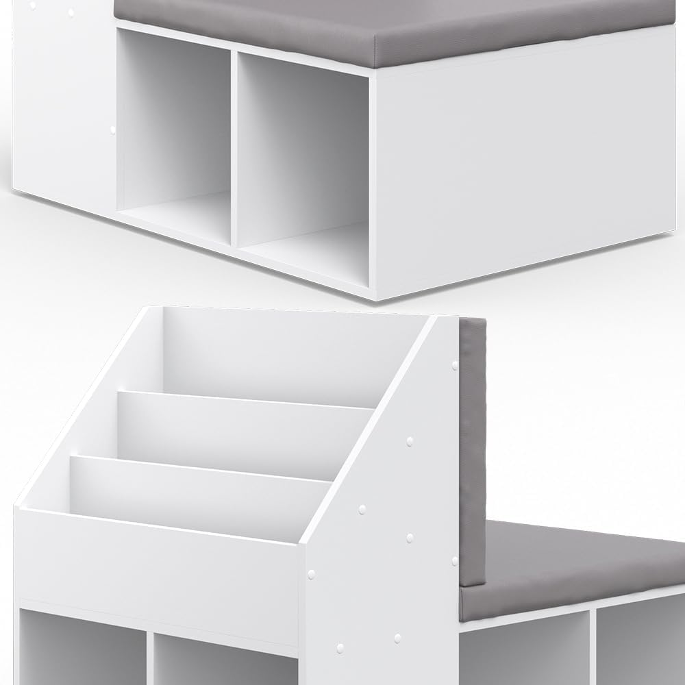 Vicco bibliothèque Enfant Onix, Blanc, 97.1 x 78.4 cm