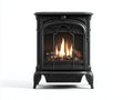 Cheminée à gaz - métal 68x40x88 cm - noir - style classique