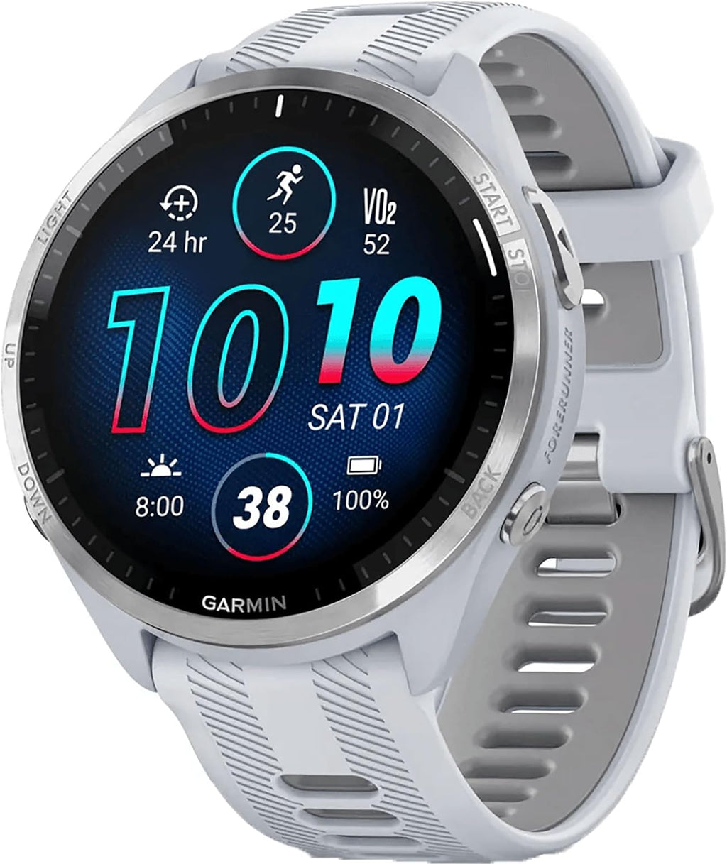 Forerunner 965 Quarz Smartwatch für Unisex, Whitestone/Powder Grey