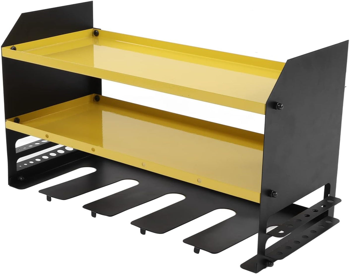 Gucagle Organisateur d'outils électriques, support mural robuste pour outils de garage, étagère de rangement, support de perceuse pour atelier, hangar en acier estampé, capacité de 35 lb