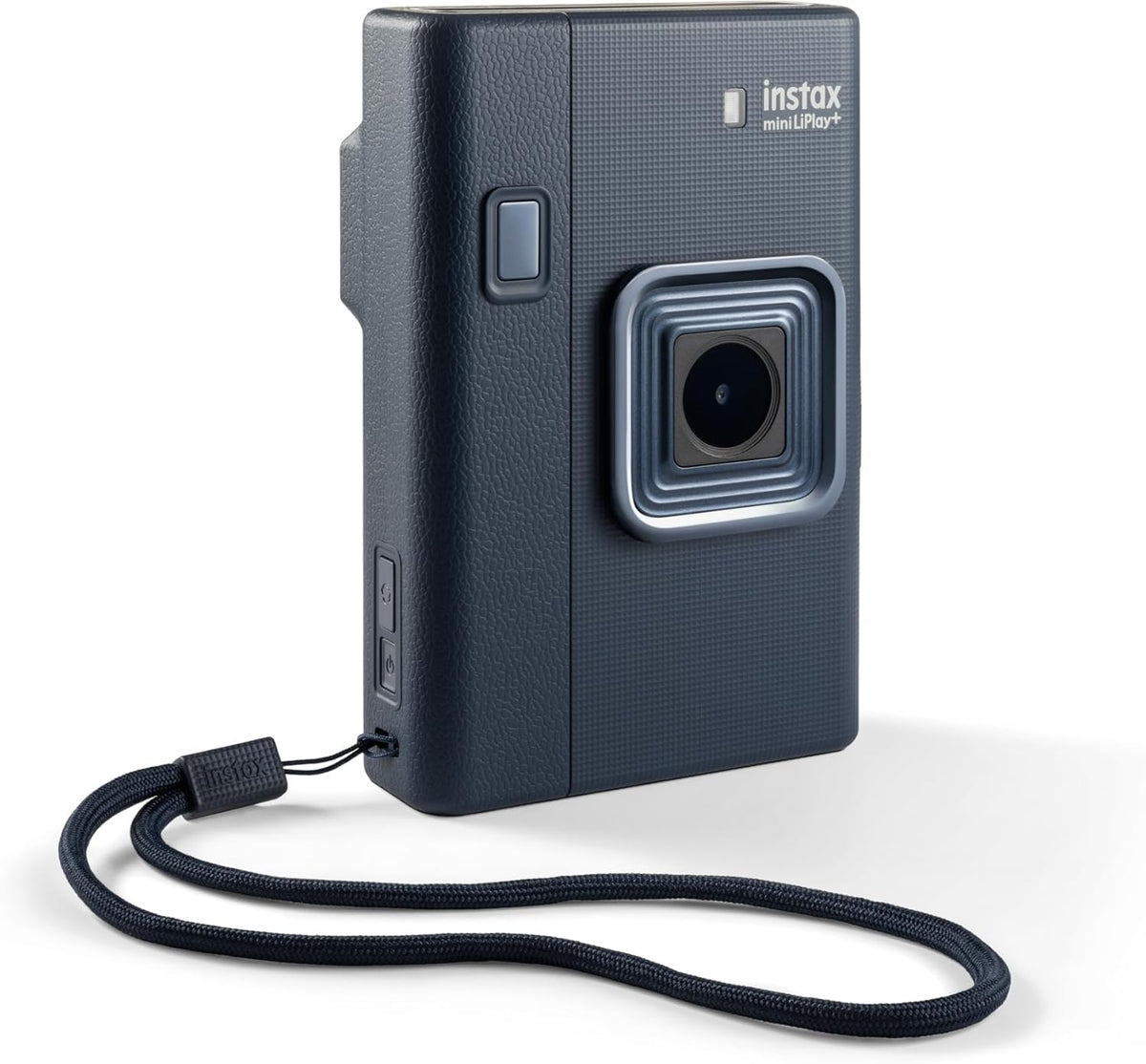 INSTAX Mini LiPlay+ Bleu Nuit Appareil Photo numérique instantané Hybride et imprimante Photo, écran LCD 6 x 4 cm, Fonction d'enregistrement Audio, objectifs Principal et Grand Angle pour Selfies