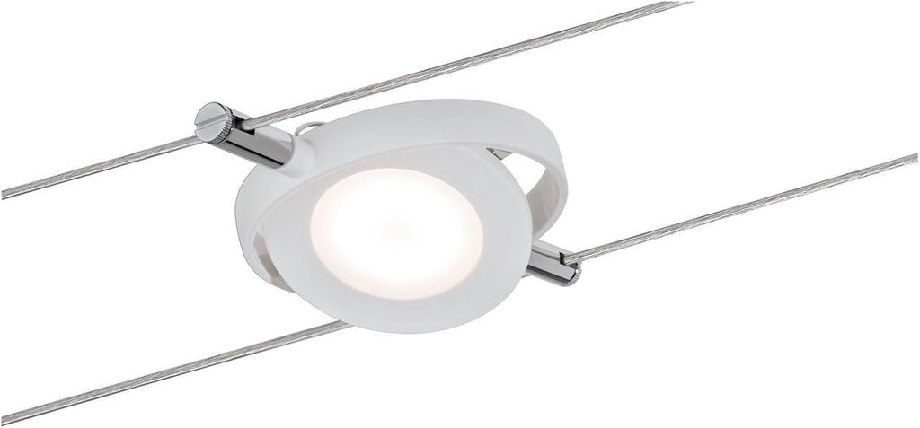 Paulmann 94106 SystÃsme de câbles CC RoundMac LED 6x4W, Blanc mat, 230/12V CC, 36VA, Métal