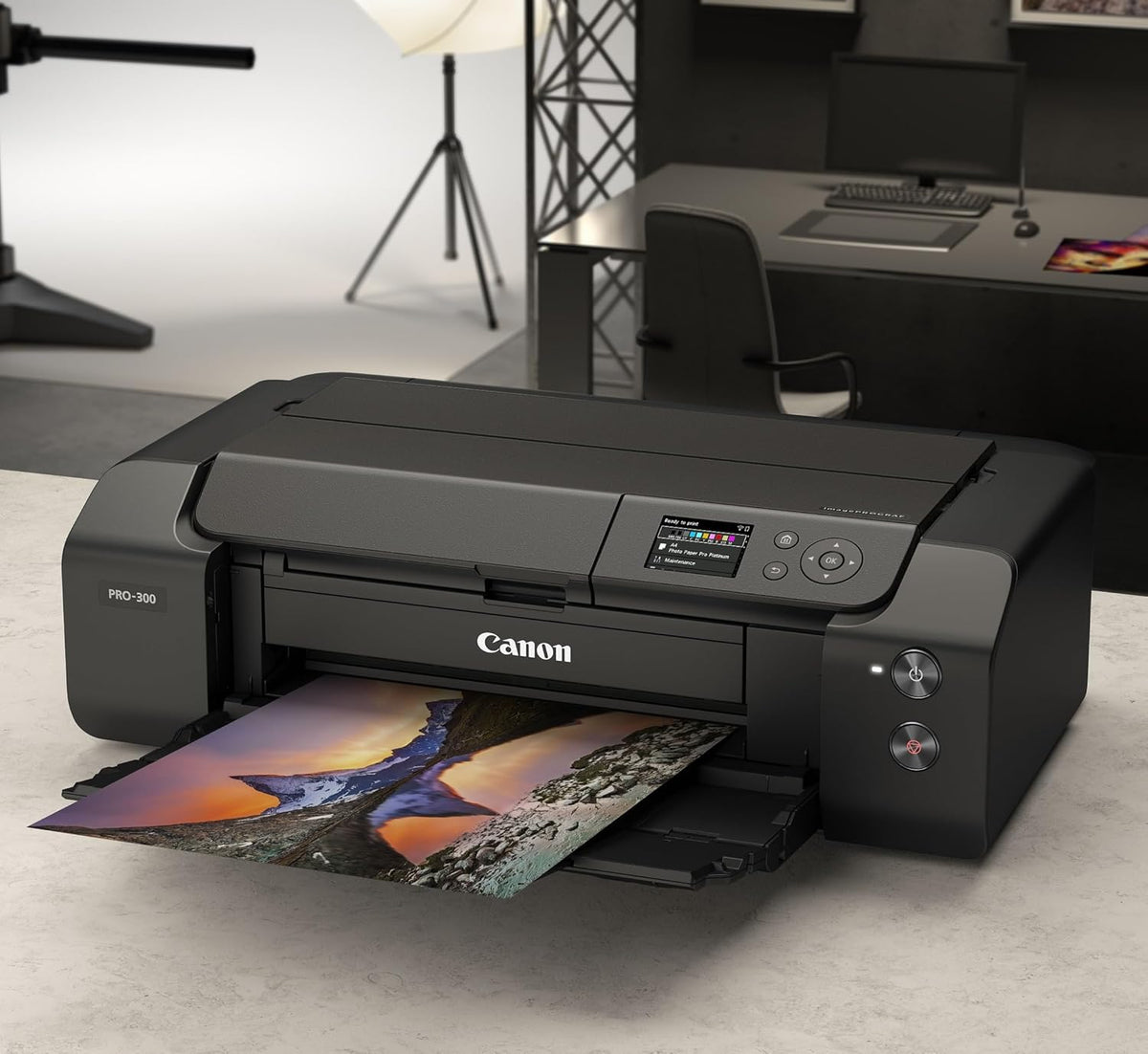 Canon ImagePROGRAF PRO-300 imprimante Photo jusqu'à A3+ à 10 Cartouches séparées WiFi et ETHERNET Compatible Papier d'art Mat Brillant et Satiné