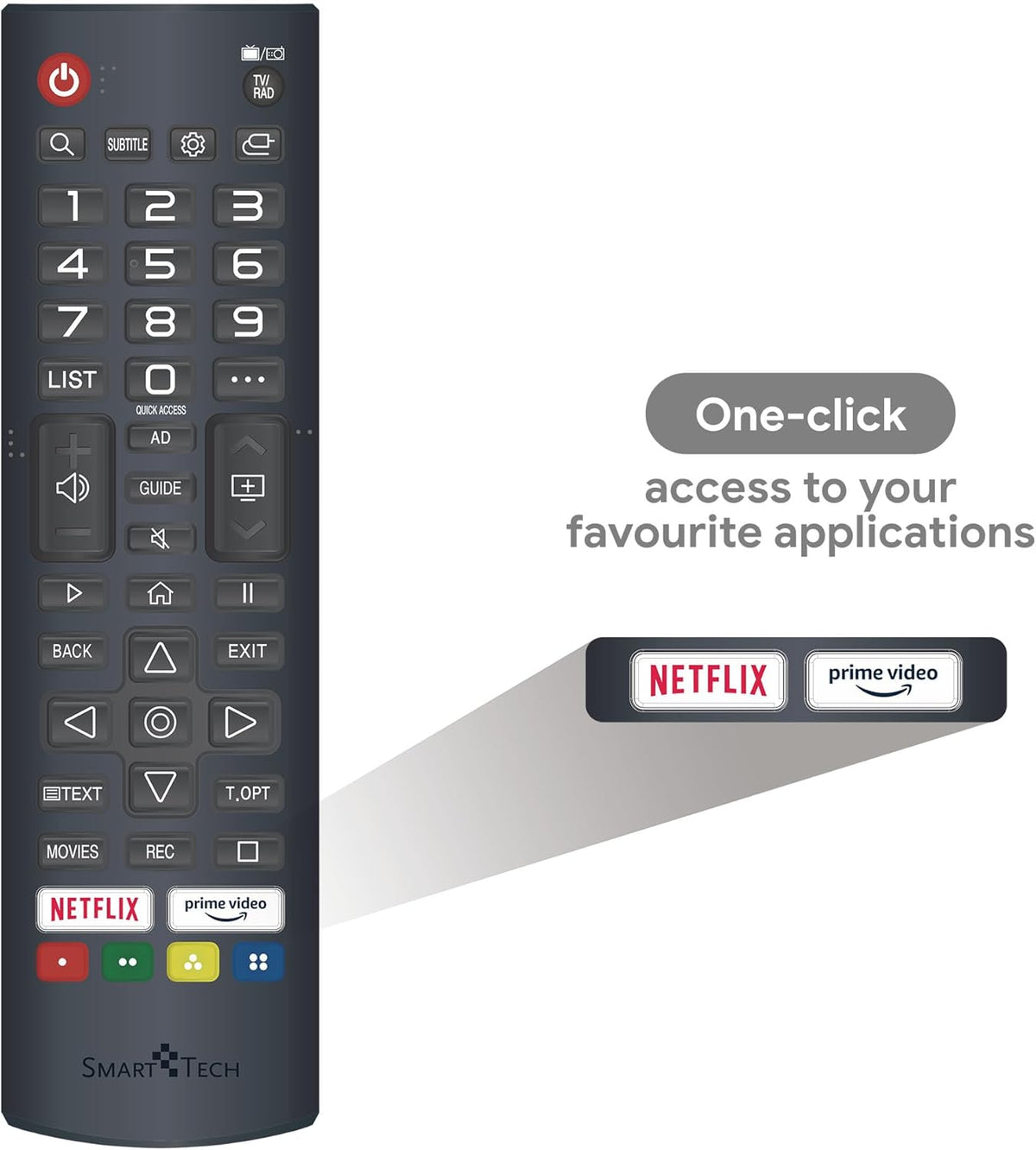 Smart Tech TV LED 4K UHD 55' (139 cm) Smart TV Web OS-55UW02K- Molotov, Netflix, Prime Video, Disney+ - 3xHDMI - 2xUSB - MEMC- Dolby Audio