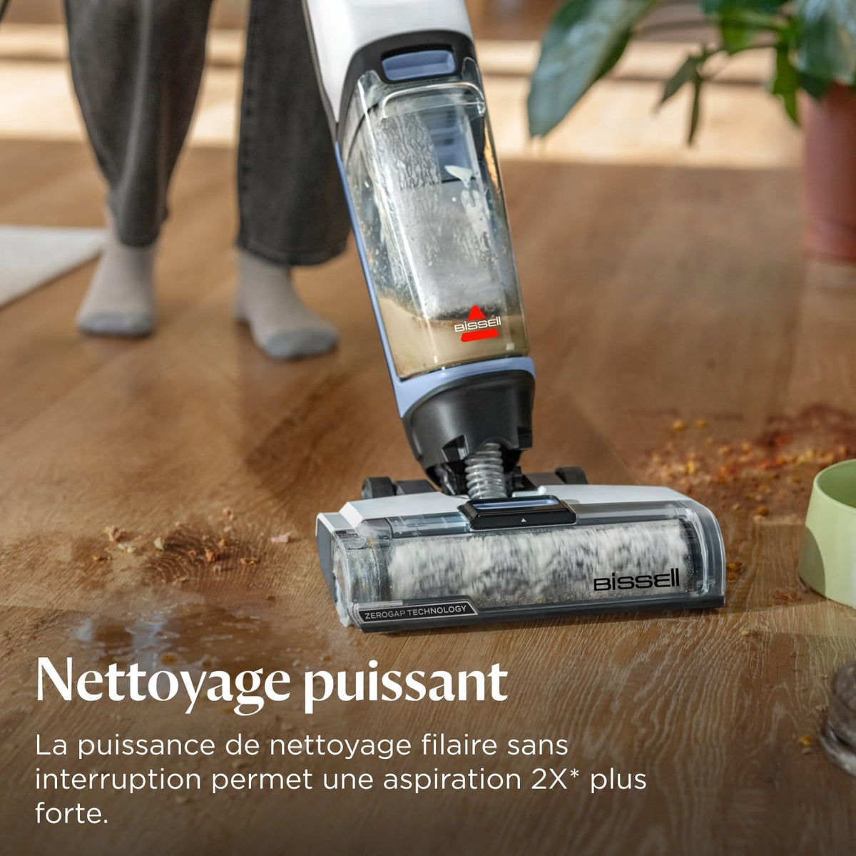 Bissell CrossWave Edge, Aspirateur Laveur, Nettoyeur Multi-Surfaces avec Système Auto-Nettoyant, Aspirateur a Eau Filaire ZeroGap, pour Sols Durs & Tapis, Câble 7.5m, 4088N