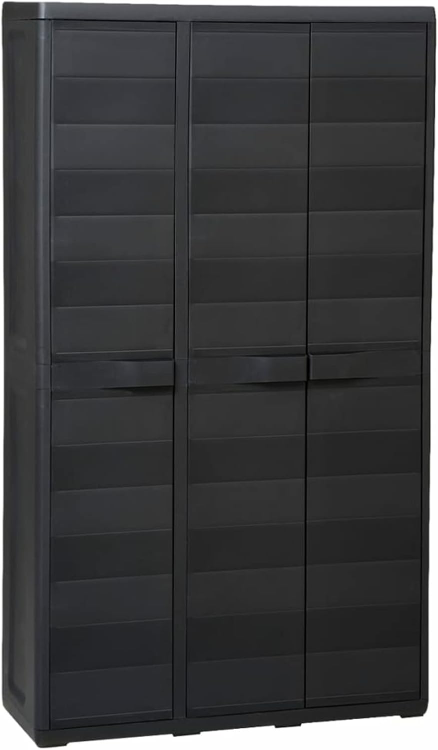 Goliraya Armoire de Rangement de Jardin Meuble de Rangement Extérieur Jardin ou Patio avec 4 étagères Noir